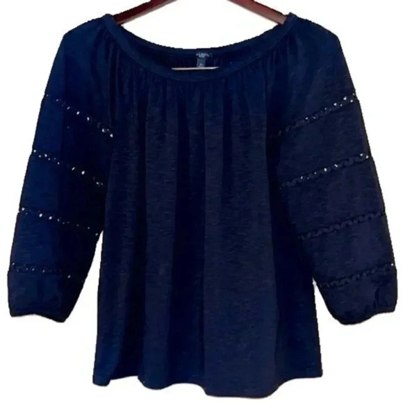 Talbots Tops - Talbots, off should, black top size SP